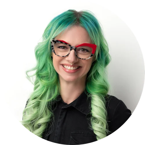 Megan, co-owner of Pitch Black Printing Co.